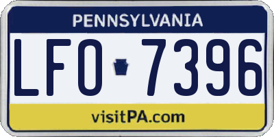 PA license plate LFO7396
