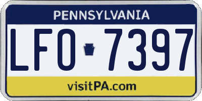 PA license plate LFO7397