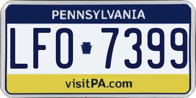 PA license plate LFO7399