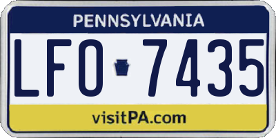 PA license plate LFO7435