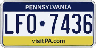 PA license plate LFO7436
