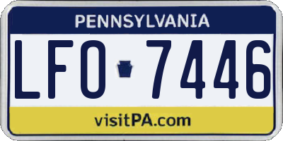 PA license plate LFO7446