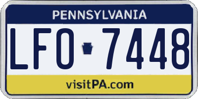 PA license plate LFO7448