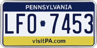 PA license plate LFO7453