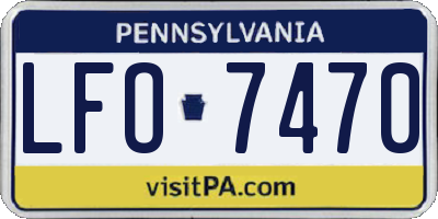 PA license plate LFO7470
