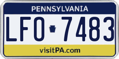 PA license plate LFO7483