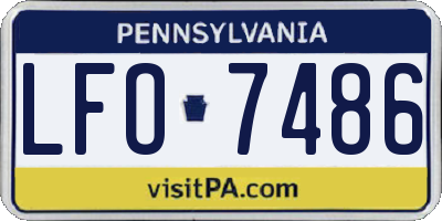 PA license plate LFO7486