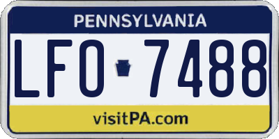 PA license plate LFO7488
