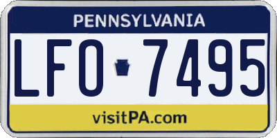 PA license plate LFO7495