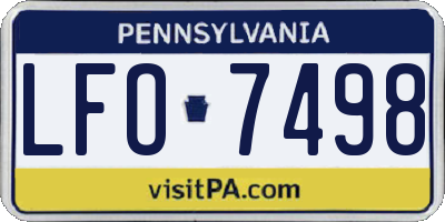 PA license plate LFO7498