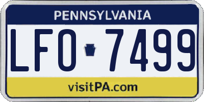 PA license plate LFO7499
