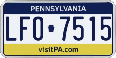 PA license plate LFO7515
