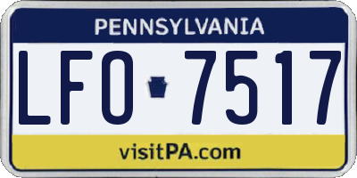 PA license plate LFO7517