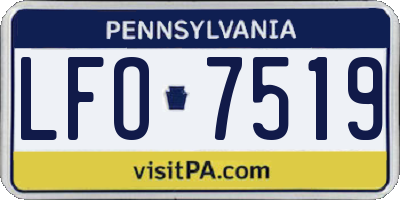 PA license plate LFO7519