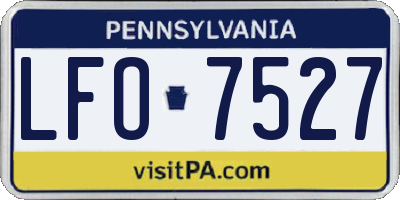 PA license plate LFO7527