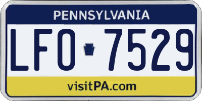 PA license plate LFO7529