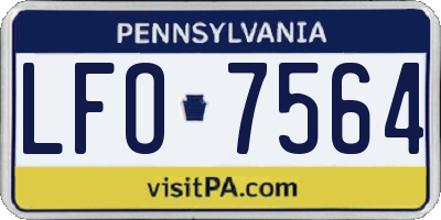 PA license plate LFO7564