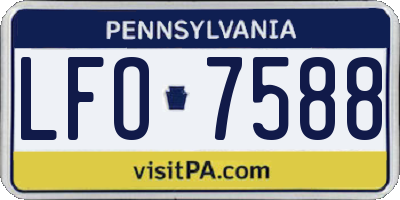PA license plate LFO7588