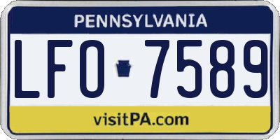 PA license plate LFO7589
