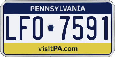 PA license plate LFO7591
