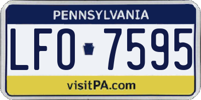 PA license plate LFO7595