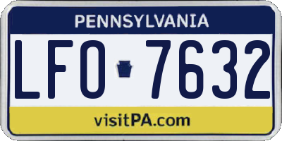 PA license plate LFO7632