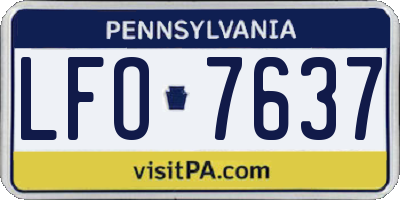 PA license plate LFO7637