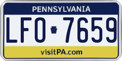 PA license plate LFO7659