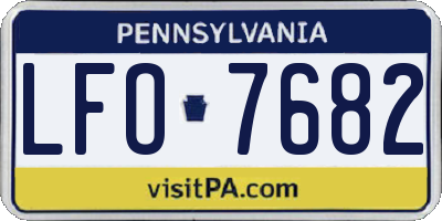 PA license plate LFO7682