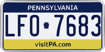 PA license plate LFO7683