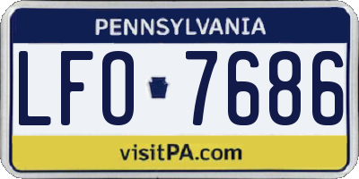 PA license plate LFO7686