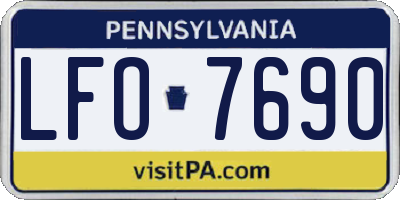 PA license plate LFO7690