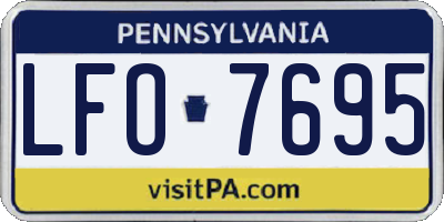 PA license plate LFO7695