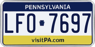 PA license plate LFO7697