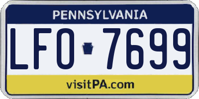 PA license plate LFO7699