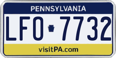 PA license plate LFO7732