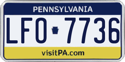 PA license plate LFO7736