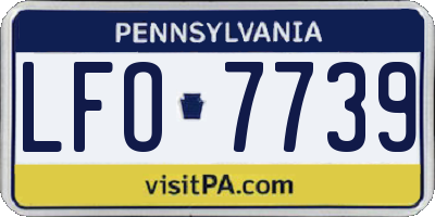 PA license plate LFO7739