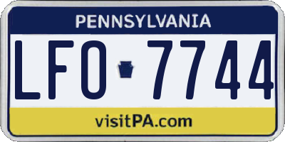 PA license plate LFO7744