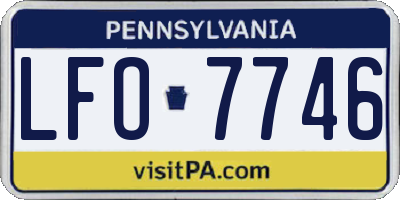 PA license plate LFO7746