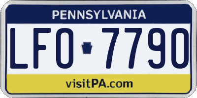 PA license plate LFO7790