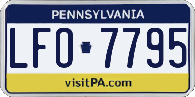 PA license plate LFO7795