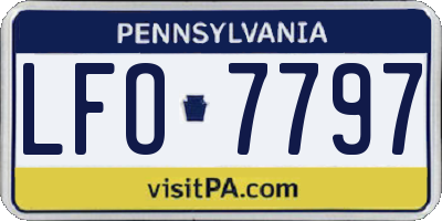 PA license plate LFO7797