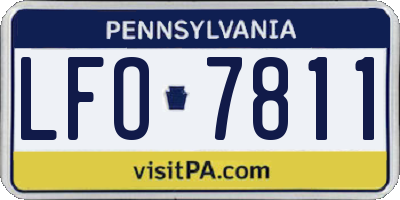 PA license plate LFO7811
