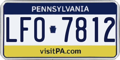 PA license plate LFO7812