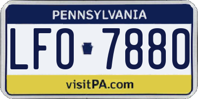 PA license plate LFO7880