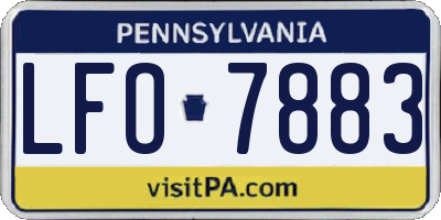 PA license plate LFO7883