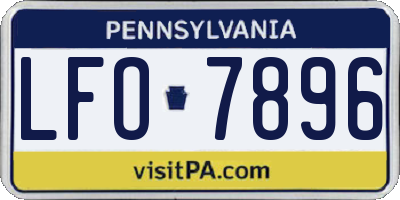 PA license plate LFO7896