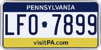 PA license plate LFO7899