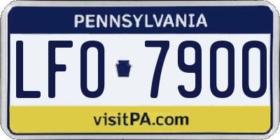 PA license plate LFO7900